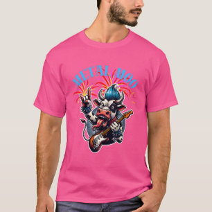Camiseta Metal Moo-d – Rockin' Cow with a Guitar