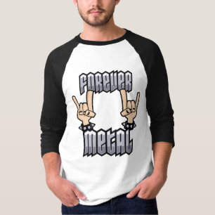 Camiseta Metal para Siempre Cuernos de Diablo Señales con l