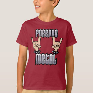 Camiseta Metal para Siempre Cuernos de Diablo Señales con l