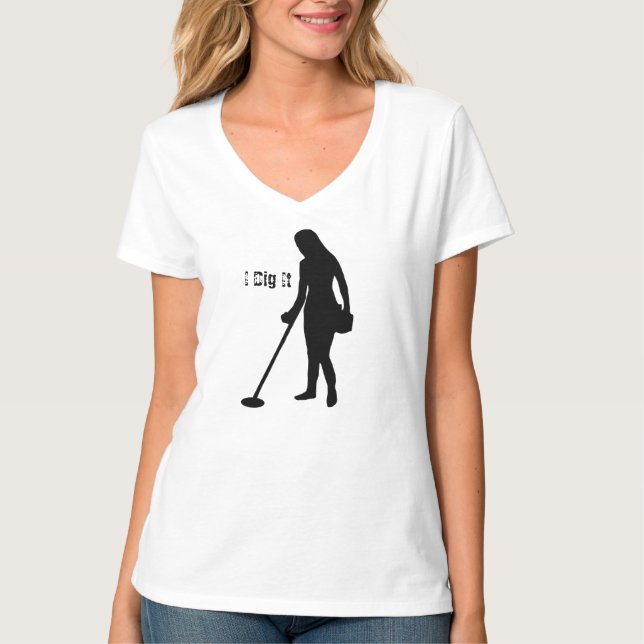 Camiseta Metal que detecta - lo cavo - a las señoras con (Anverso)