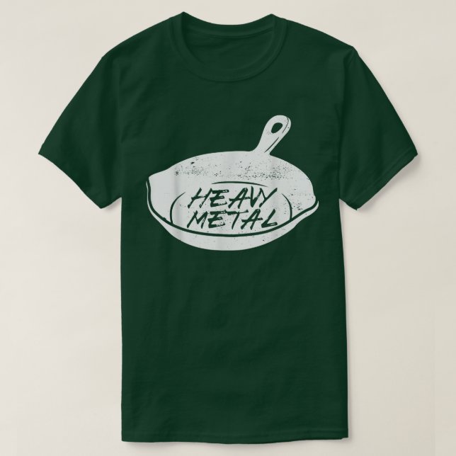 Camiseta Metales pesados cocinan la sabana de hierro fundid (Diseño del anverso)