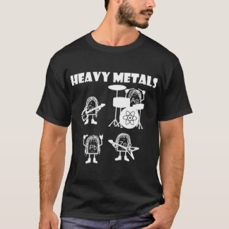 Camiseta Metales pesados rock, química, física - periódica 