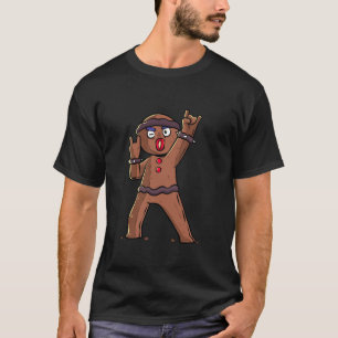 Camiseta Metalhead Gingerbread Man Funny Navidades Metaliza