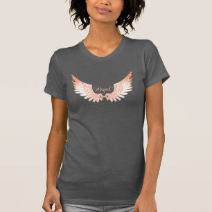 Camiseta metalizado del ala del ángel