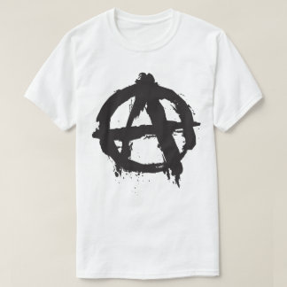 Camiseta metalizado del símbolo del patín del punk