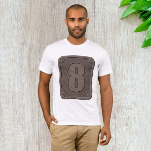Camiseta metalizado número ocho hombres