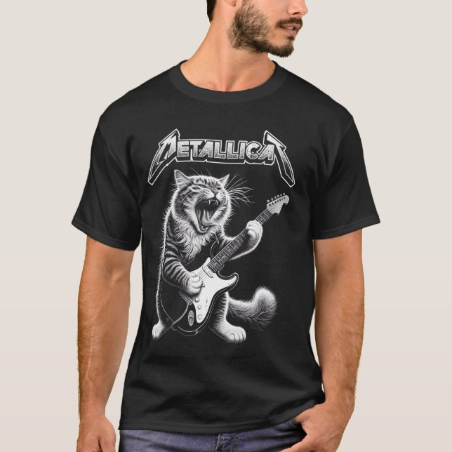 Camiseta Metallicat - Gracioso Gato 2 (Anverso)