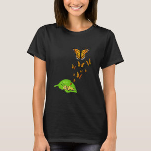 Camiseta Metamorfo de la mariposa del monarca de la oruga c