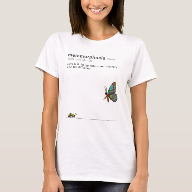 Camiseta Metamorfosis - oruga a mariposa (Anverso)