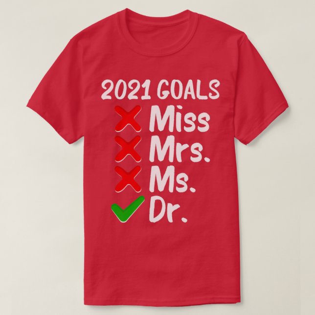 Camiseta Metas 2021 Doctorado y Doctorado 4 (Diseño del anverso)