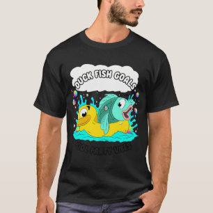 Camiseta Metas de pato pescado – divertido cartoon de anima