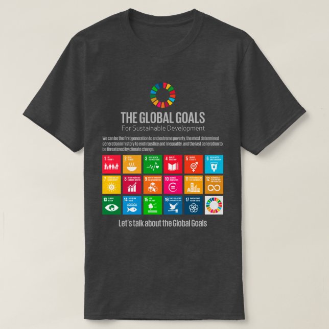 Camiseta Metas de sostenibilidad Moda de moda de moda (Diseño del anverso)