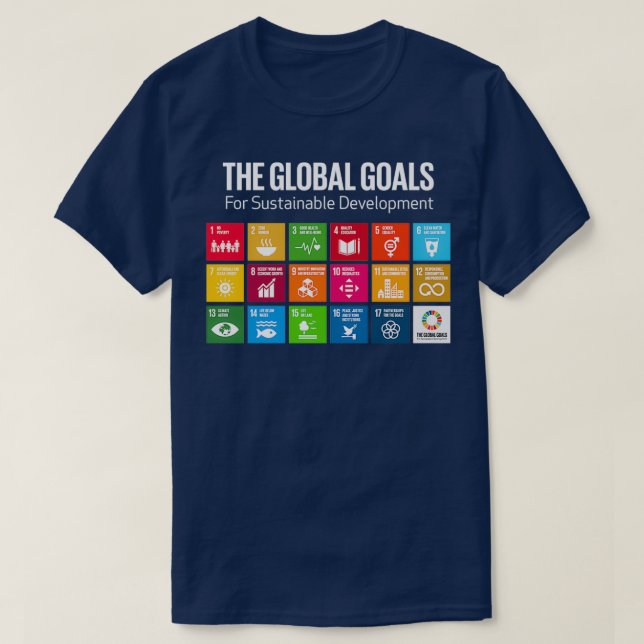 Camiseta Metas Mundiales 17 Metas Globales Cuadrícula 2 (Diseño del anverso)