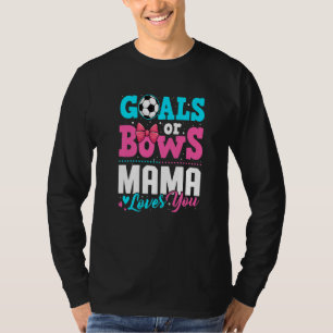 Camiseta Metas o lazos Mamá te ama Fiesta de revelación de
