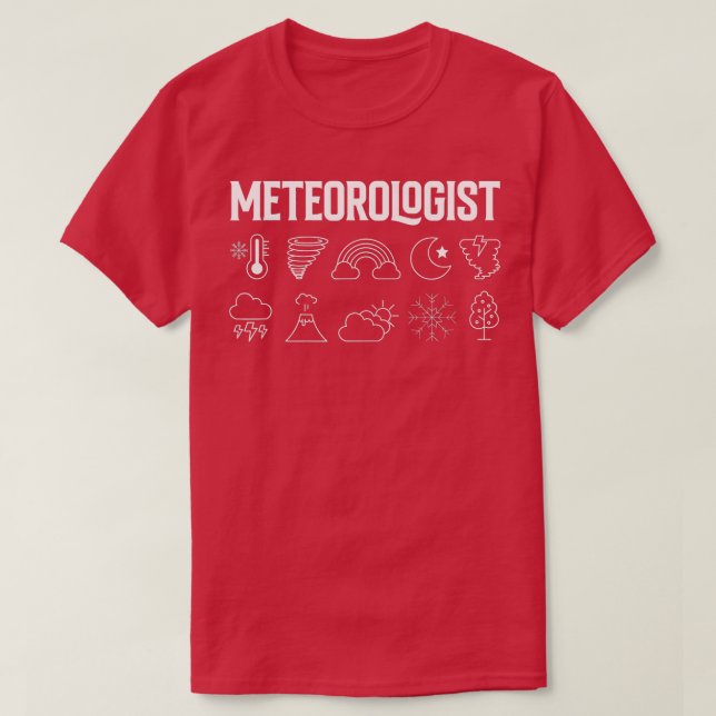 Camiseta Meteorología de pronóstico meteorológico (Diseño del anverso)