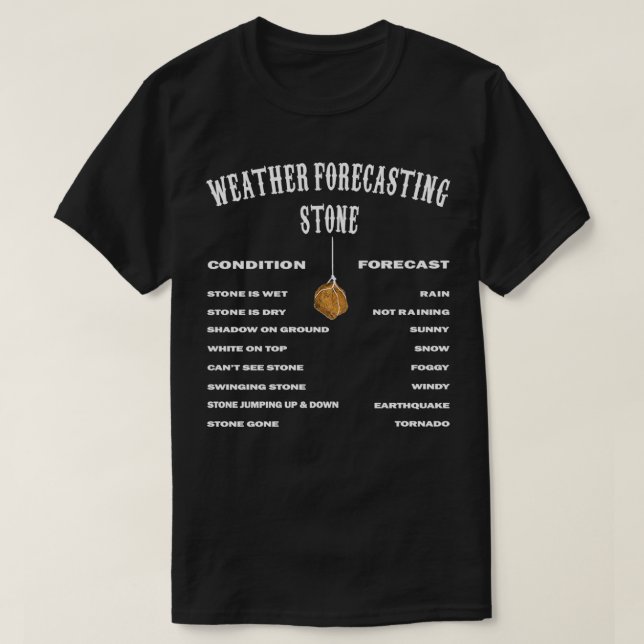 Camiseta Meteorología de pronóstico meteorológico divertida (Diseño del anverso)