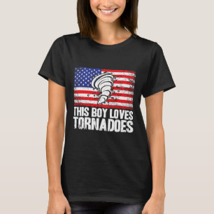 Camiseta Meteorología del huracán Storm Chaser a este chico