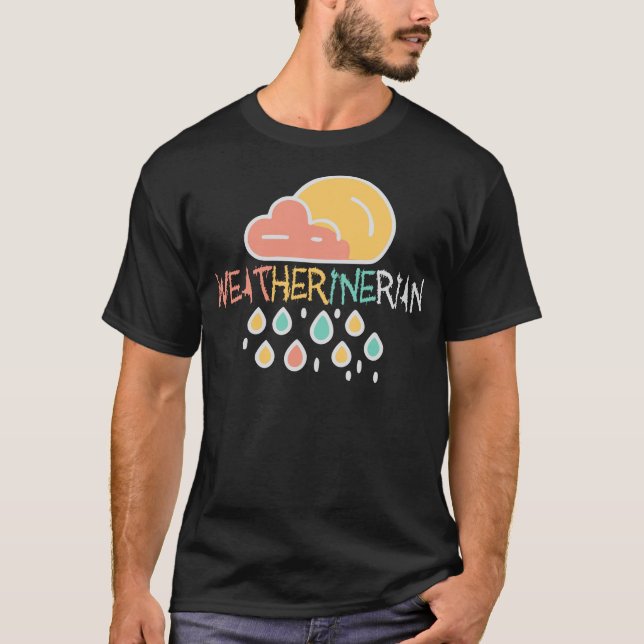 Camiseta Meteorología Weatherineriana Lluvia de advertencia (Anverso)