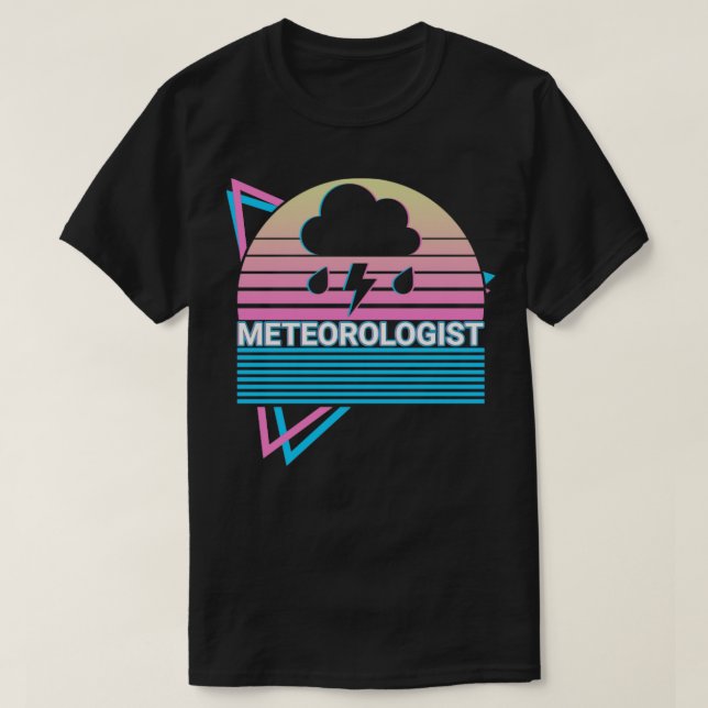 Camiseta Meteorólogo Weatherman Meteorología Regalo Retro (Diseño del anverso)
