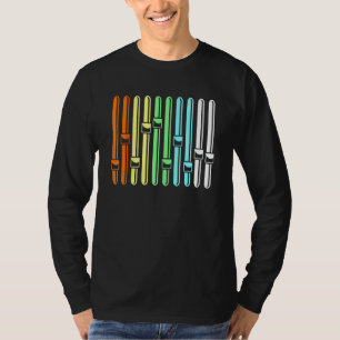 Camiseta Meter Vu de Sonido de Ingeniero de Audio Colorido