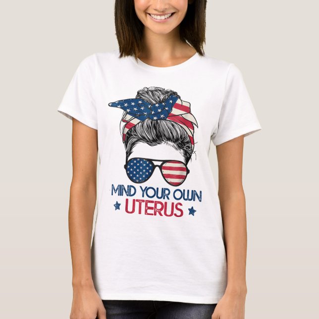 Camiseta Métete en tu propia RN de mujeres feministas Uteru (Anverso)