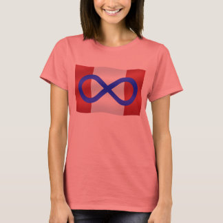 Camiseta Metis Flag Womens Tee Organic Metis Canada T shirt