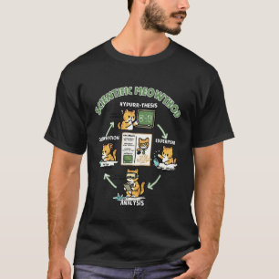 Camiseta Método Científico Gato Divertido Diseño de Ciencia