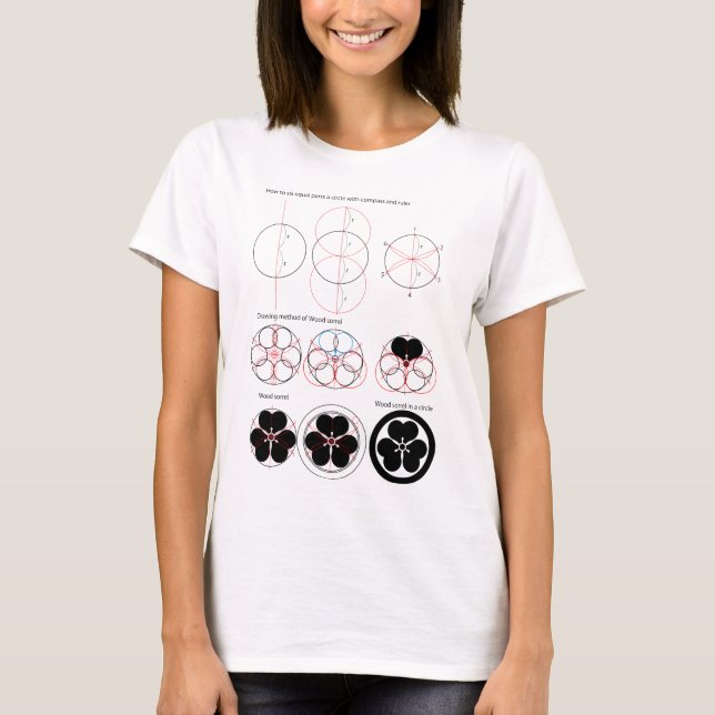 Camiseta Método de dibujo de trébol de madera (Anverso)