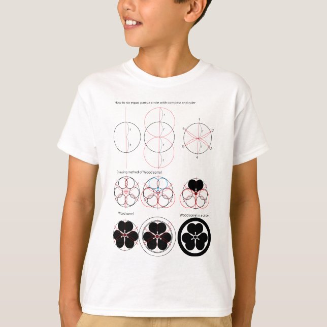 Camiseta Método de dibujo de trébol de madera (Anverso)