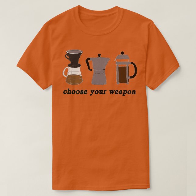 Camiseta métodos de elaboración de café T (Diseño del anverso)