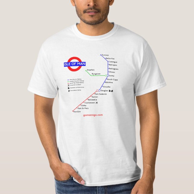 Camiseta Metro de la Isla de Man (Anverso)