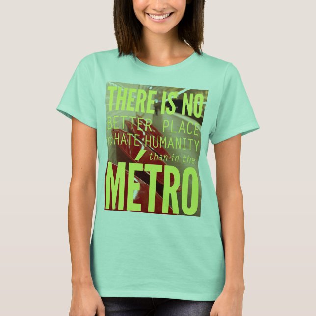 Camiseta Metro de París: me encanta odiarlo. (Anverso)