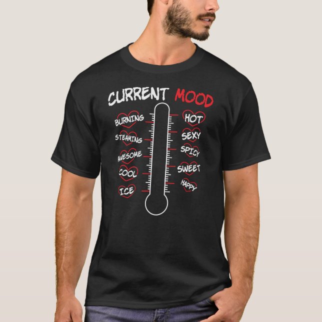 Camiseta Metro lindo del amor del termómetro del humor del (Anverso)