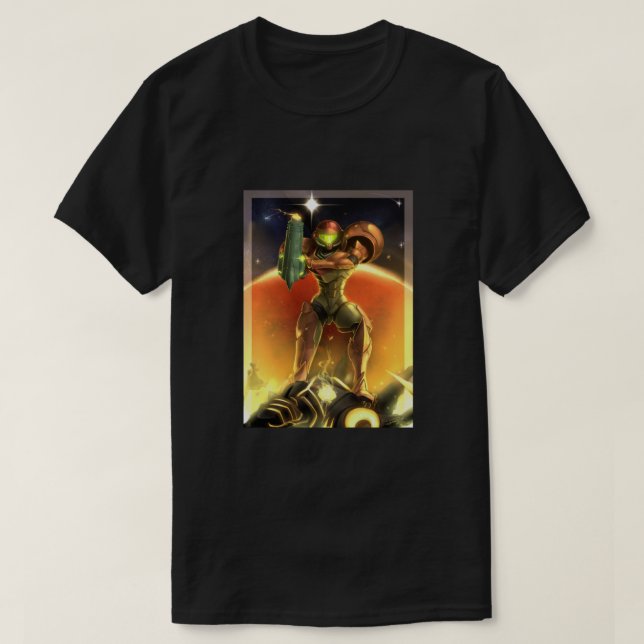 Camiseta Metroid 30° Aniversario - Samus Aran (Diseño del anverso)