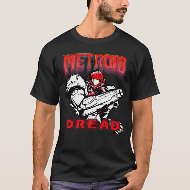 Camiseta Metroid Dread Graphic Retro Samus T-Shirt (Anverso)