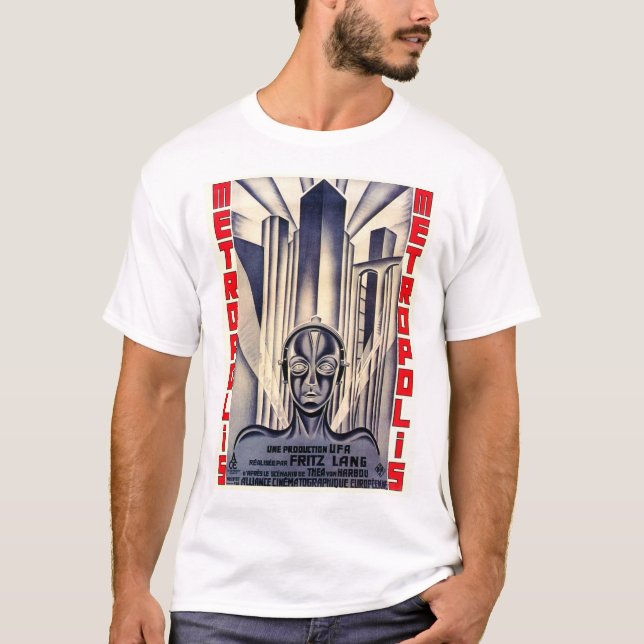 Camiseta METROPOLIS Classic Movie Poster de Fritz Lang 1927 (Anverso)