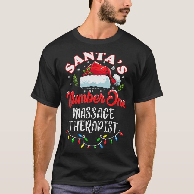 Camiseta Meuse Christmas Gift Santas Number One Mage Theras (Anverso)