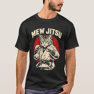 Camiseta Mew Jitsu Jiu Jitsu Brasileño Artes Marciales Gato