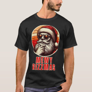 Camiseta Mewy Rizzmas Gracioso Santa Mying Chiste Rizz Mens