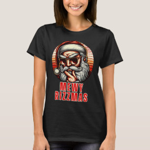 Camiseta Mewy Rizzmas Gracioso Santa Mying Chiste Rizz Mens