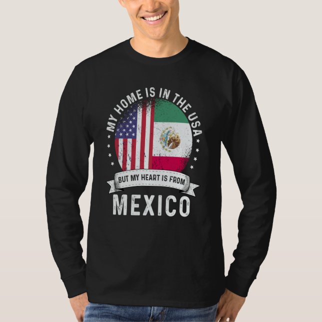Camiseta Mexican American Patriot Grown Proud Home USA Flag (Anverso)