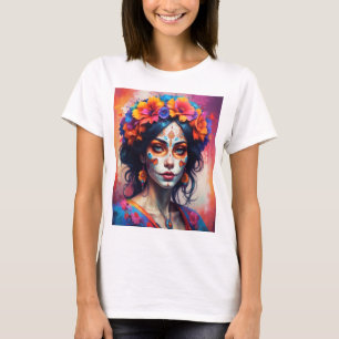 Camiseta Mexican Catrina watercolor