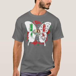 Camiseta Mexican Flag Butterfly Mexicans 