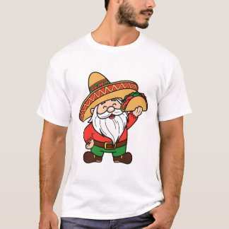 Camiseta Mexican Gnome with Taco Design Funny Cinco de Mayo