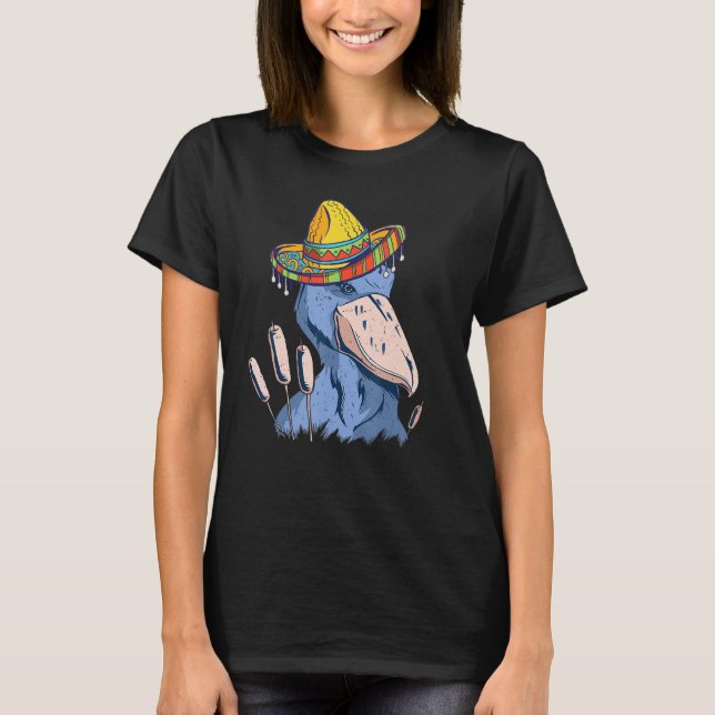 Camiseta Mexican Hat Shoebill Sombrero African Bird African (Anverso)