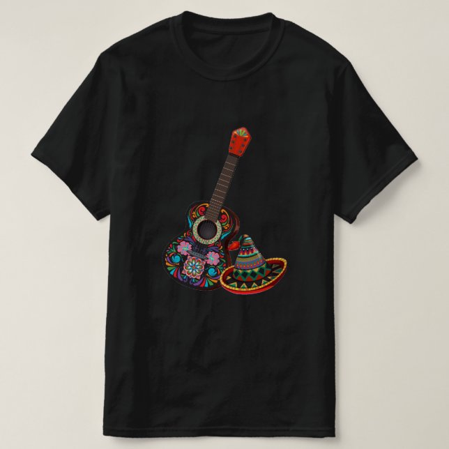 Camiseta Mexican Music Mens T-Shirt (Diseño del anverso)