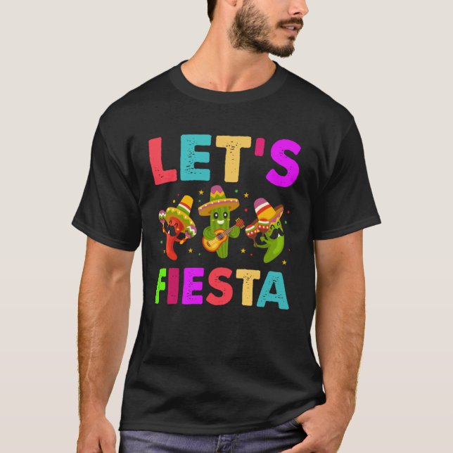 Camiseta Mexican Saying Slogan Let s Fiesta (Anverso)
