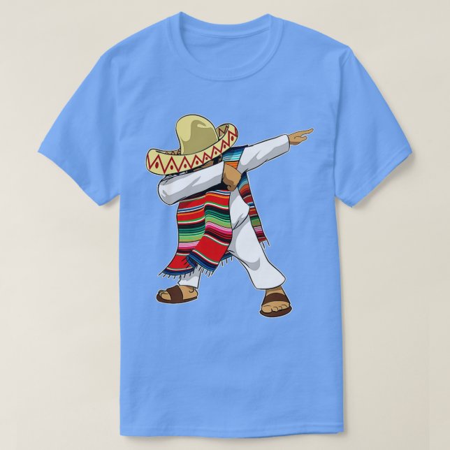 Camiseta Mexican Sombrero Poncho Dabbing  (Diseño del anverso)