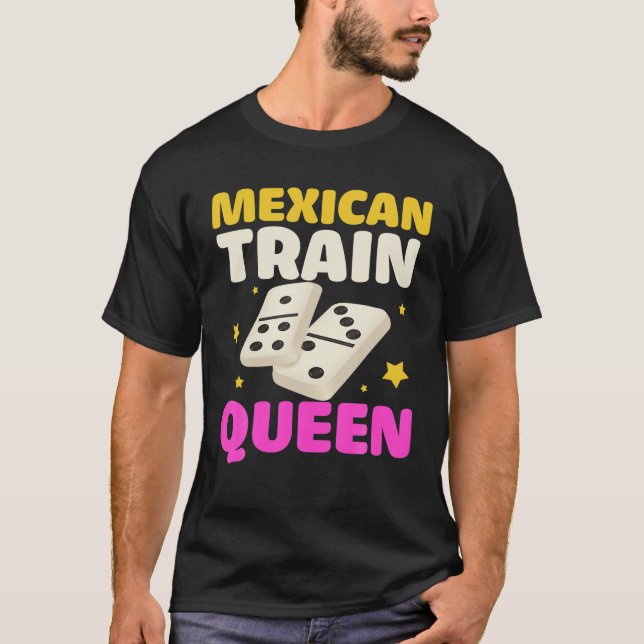 Camiseta Mexican Train Queen Dominos (Anverso)