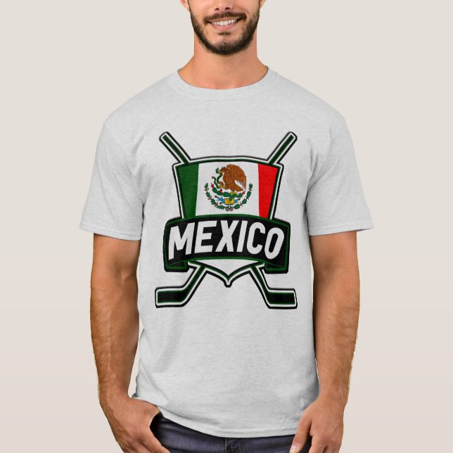 Camiseta mexicana adaptable del hockey del nombre (Anverso)